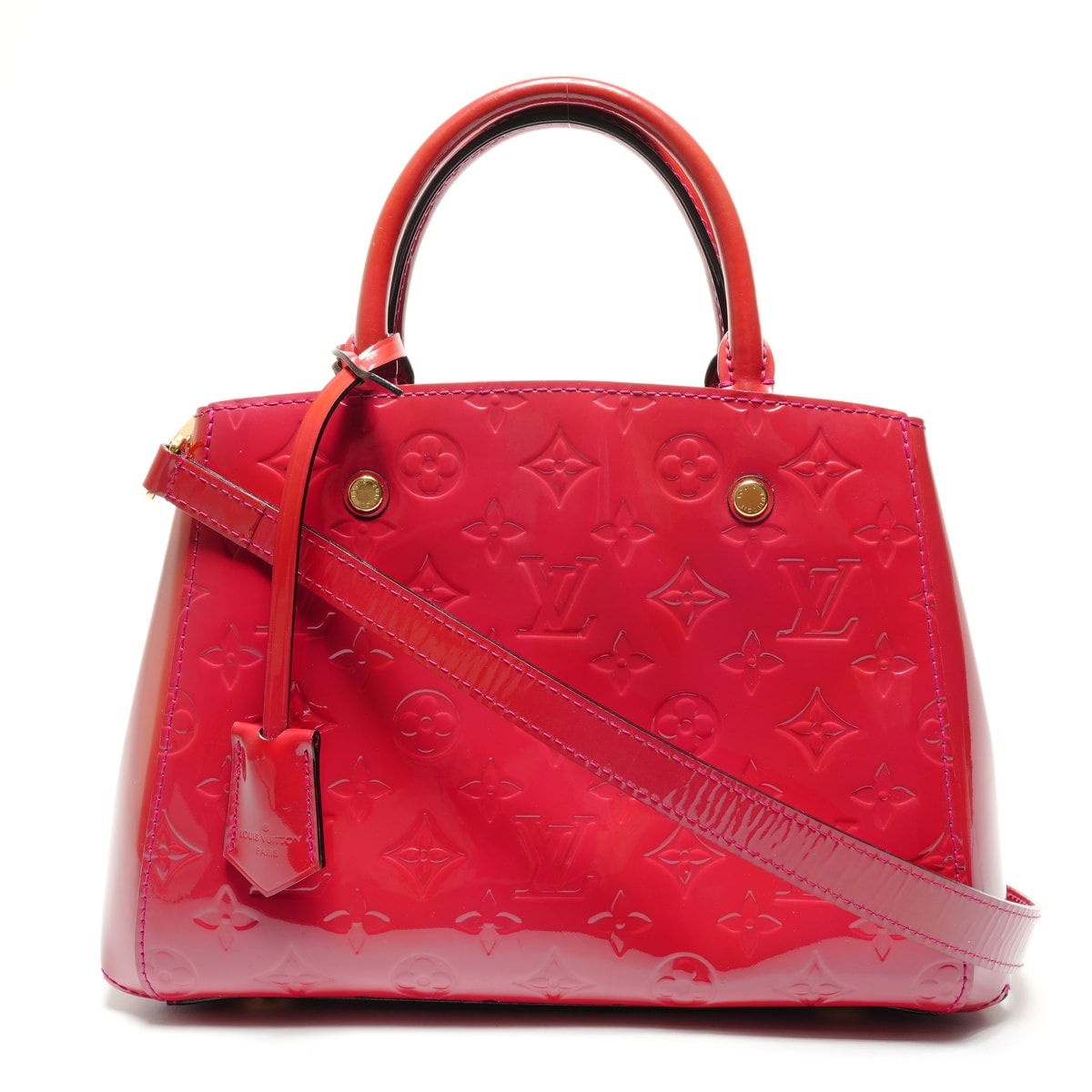 ヴィトン LV 2015年製 ヴェルニ モンテーニュBB ハンドバッグ【中古】