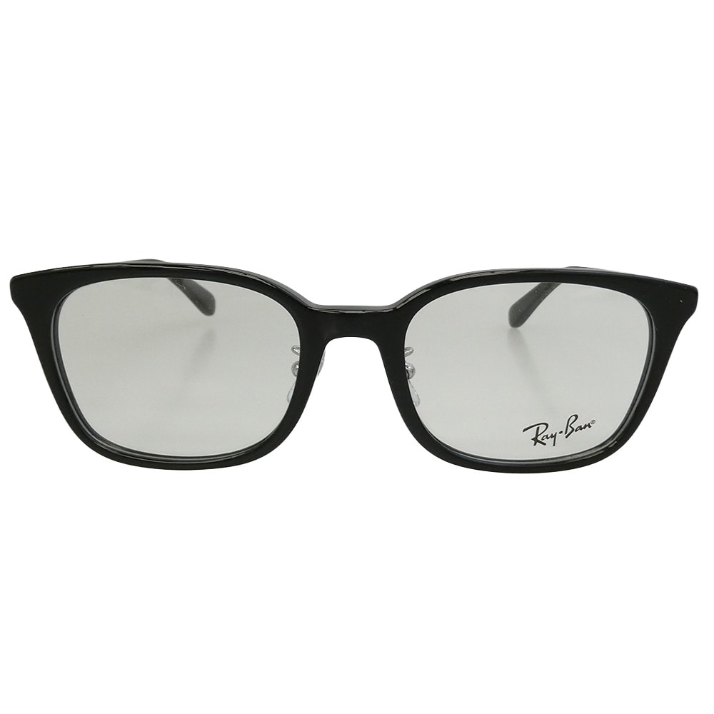 Ray-Ban RB5407D-2000 OPTICS 스퀘어 웰링턴 폼 안경 안경 아이웨어 프레임: 블랙 렌즈: 클리어 52□19 [중고]