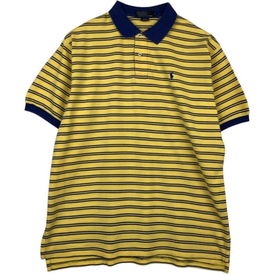 古着 ラルフローレン Ralph Lauren POLO by Ralph Lauren 半袖 ボーダー ポロシャツ メンズXL相当/eaa622674