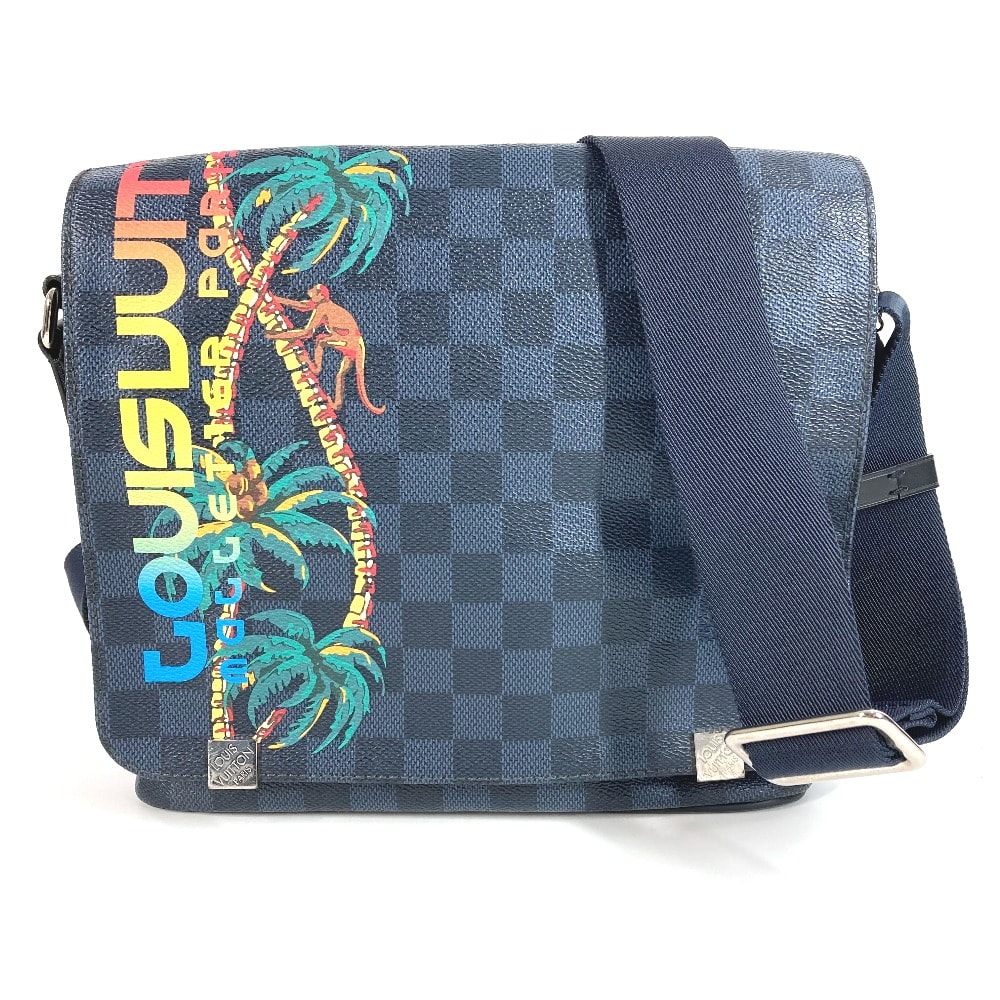 ルイヴィトン LOUIS VUITTON ディストリクトPM ディストリクト PM N50005 ダミエコバルト 斜め掛け カバン フラップ ショルダーバッグ ダミエコバルトキャンバス ネイビー