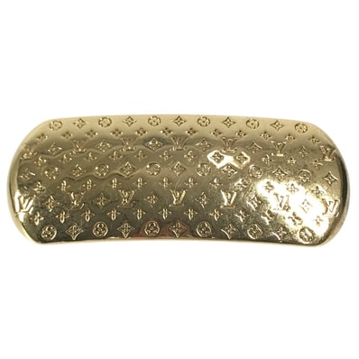 ルイヴィトン LOUIS VUITTON ナノグラム バレッタ M80277 モノグラム ヘアアクセサリー 髪留め ヘアピン バレッタ メタル ゴールド