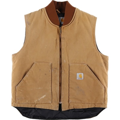 古着 90年代 カーハート Carhartt クラシックベスト 中綿入り ダックベスト USA製 メンズL相当 ヴィンテージ/evb033633