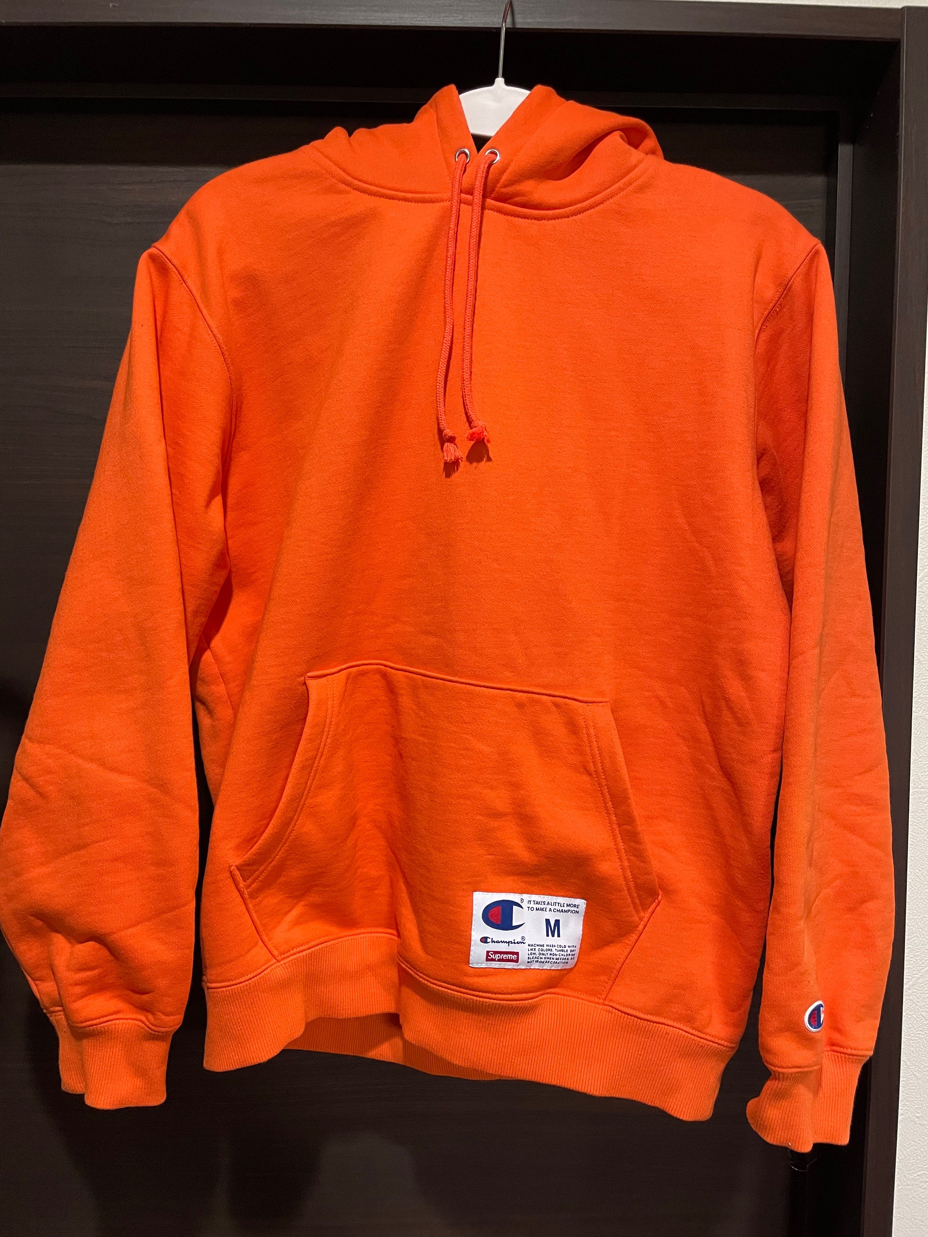 Supreme Champion Outline Hooded Sweatshirt "Orange"