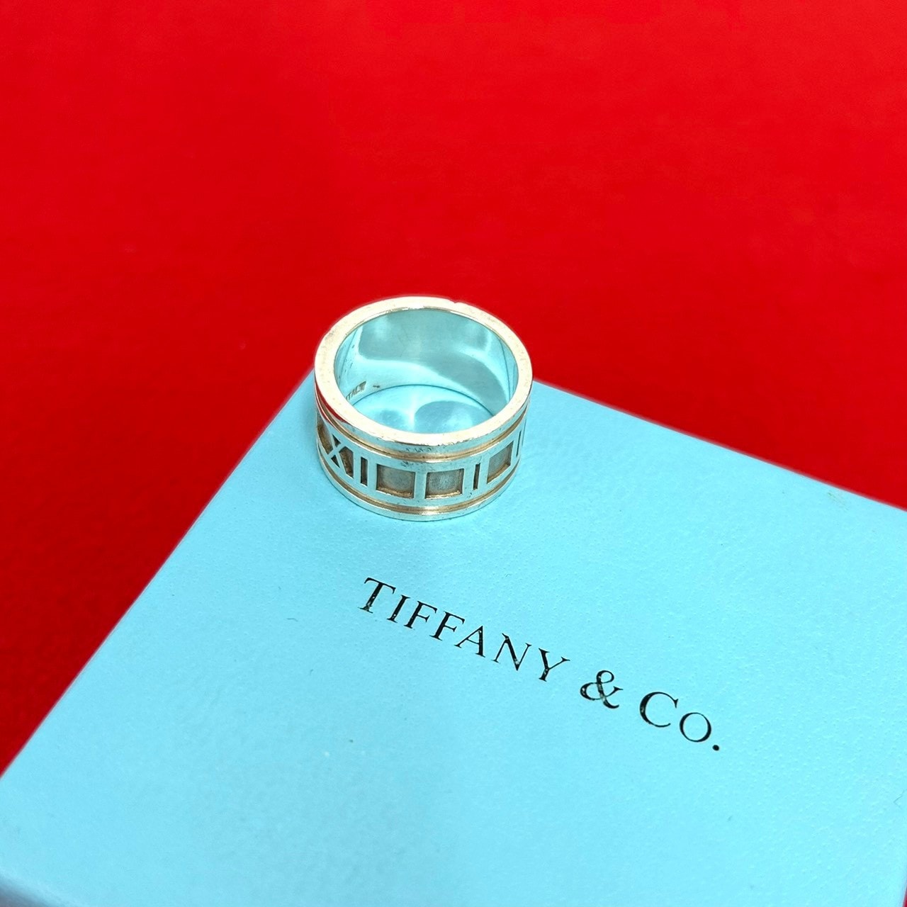 TIFFANY&Co. ティファニー アトラス ワイド リング シルバー925 リング・指輪 18.5号 シルバー
 445-2