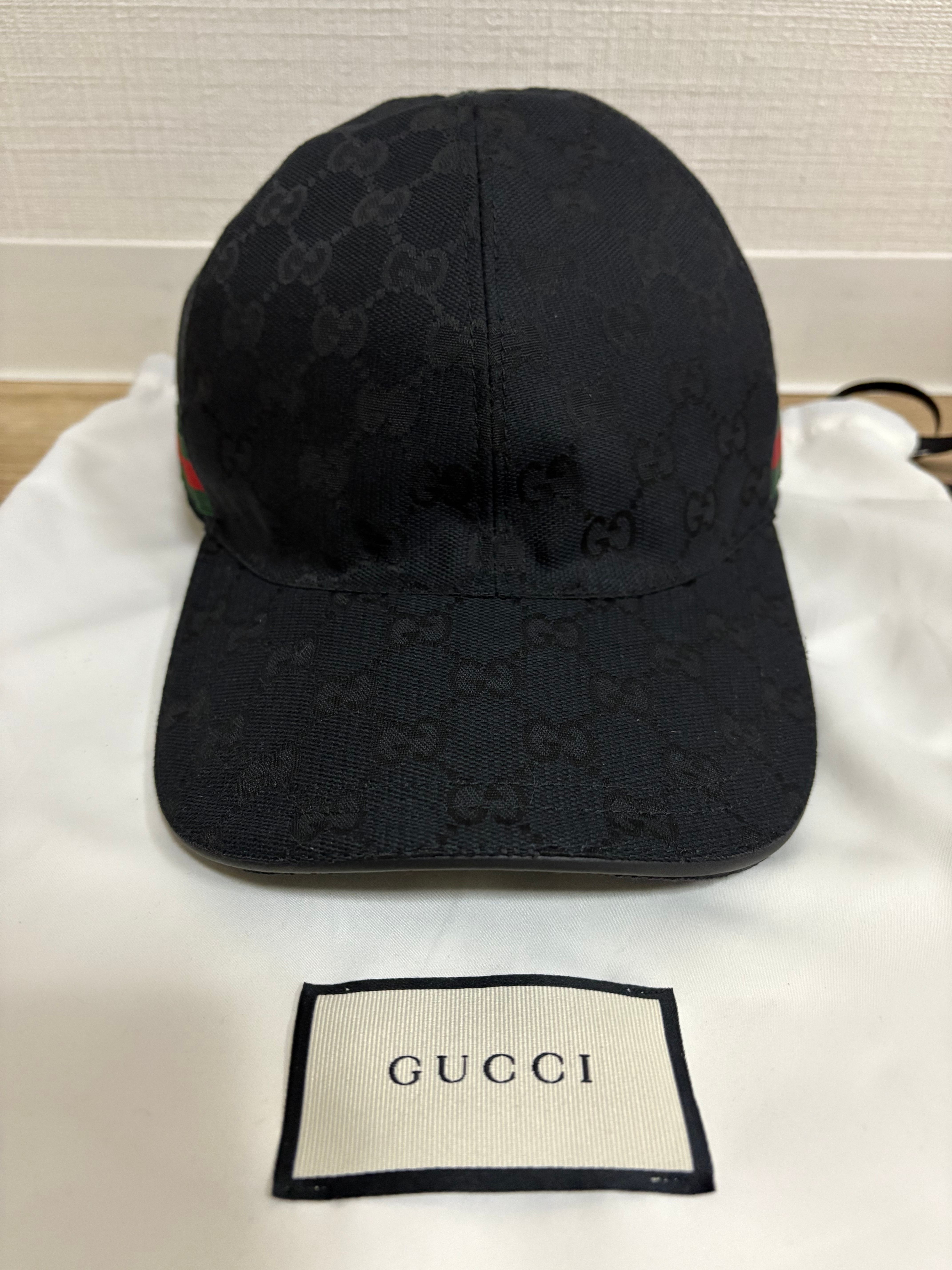 GUCCI Original GG Canvas Baseball Cap "Black"