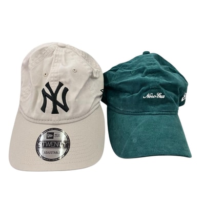 186001 現状品 NEW ERA ニューエラ キャップ まとめ ADJUSTABLE グリーン 9TWENTY ユニセックス 2点まとめ売り