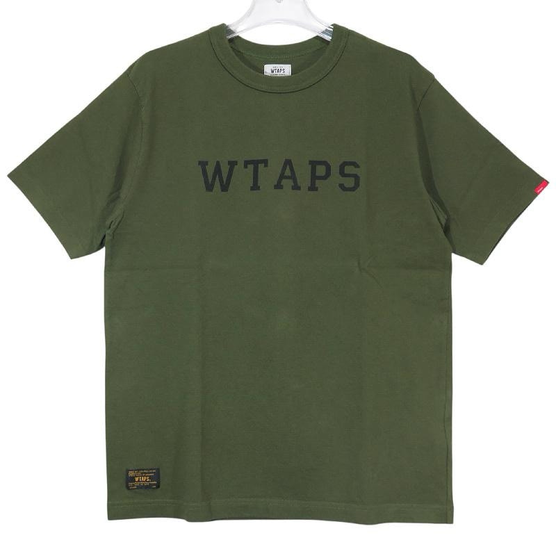 新品 WTAPS ダブルタップス 15AW DESIGN SS 08/TEE.COTTON 152ATDT-CSM02S デザイン ショートスリーブ クルーネック Tシャツ オリーブドラブ カットソー 半袖 サイズL