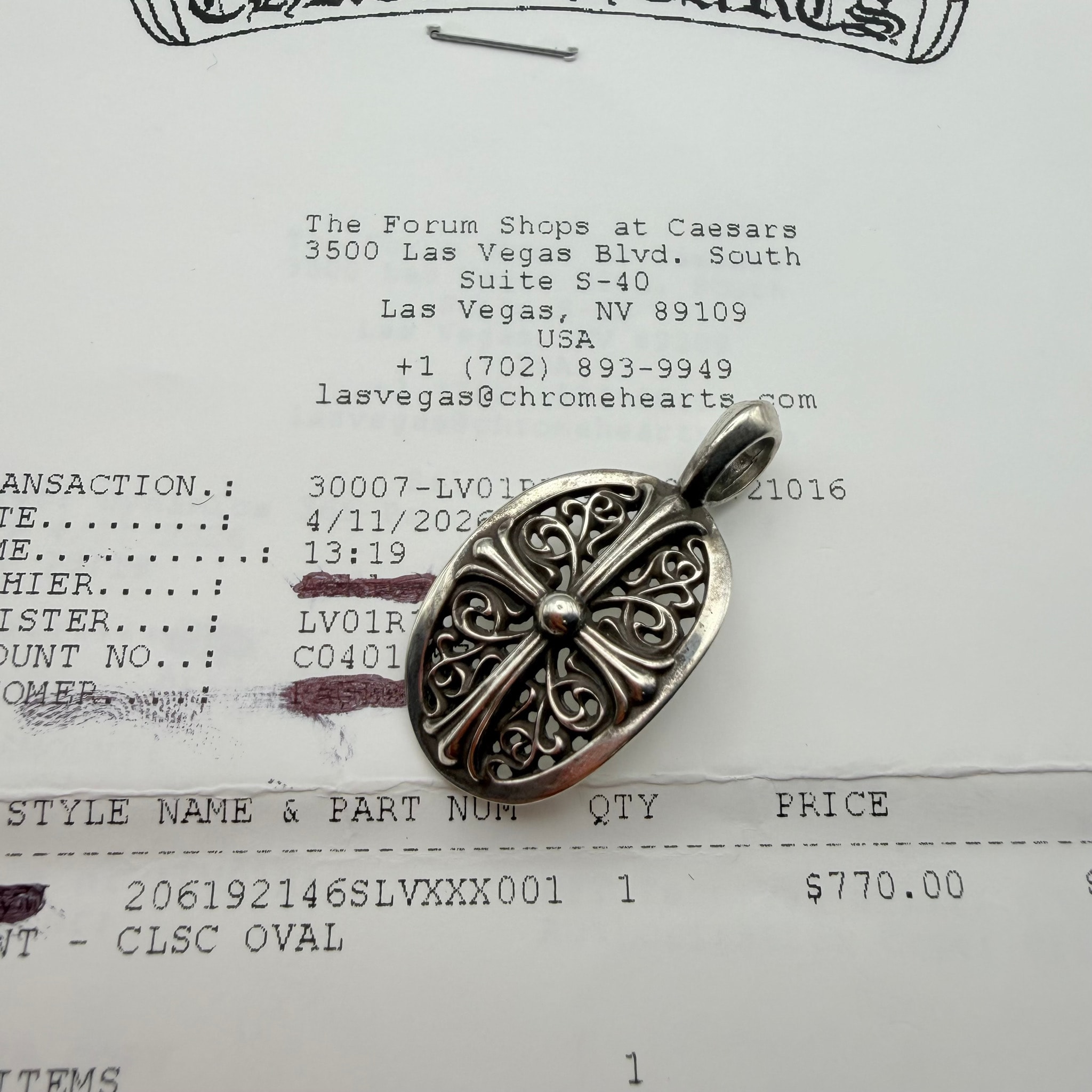 Chrome Hearts CLSC OVAL "Silver"