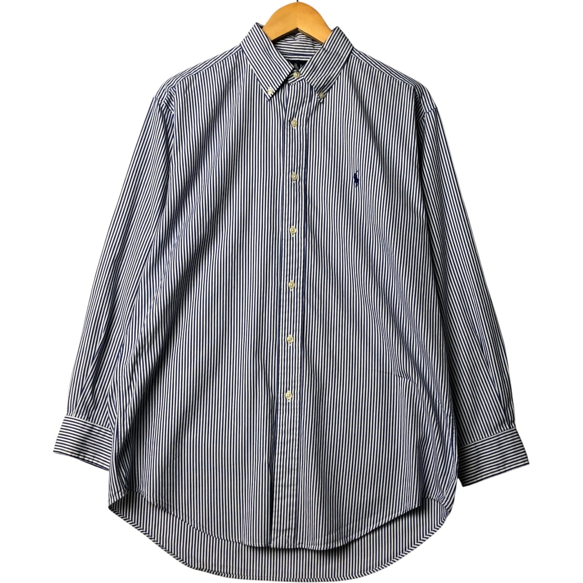 古着 ラルフローレン Ralph Lauren CLASSIC FIT 長袖 ボタンダウンストライプシャツ メンズM相当/eaa578245