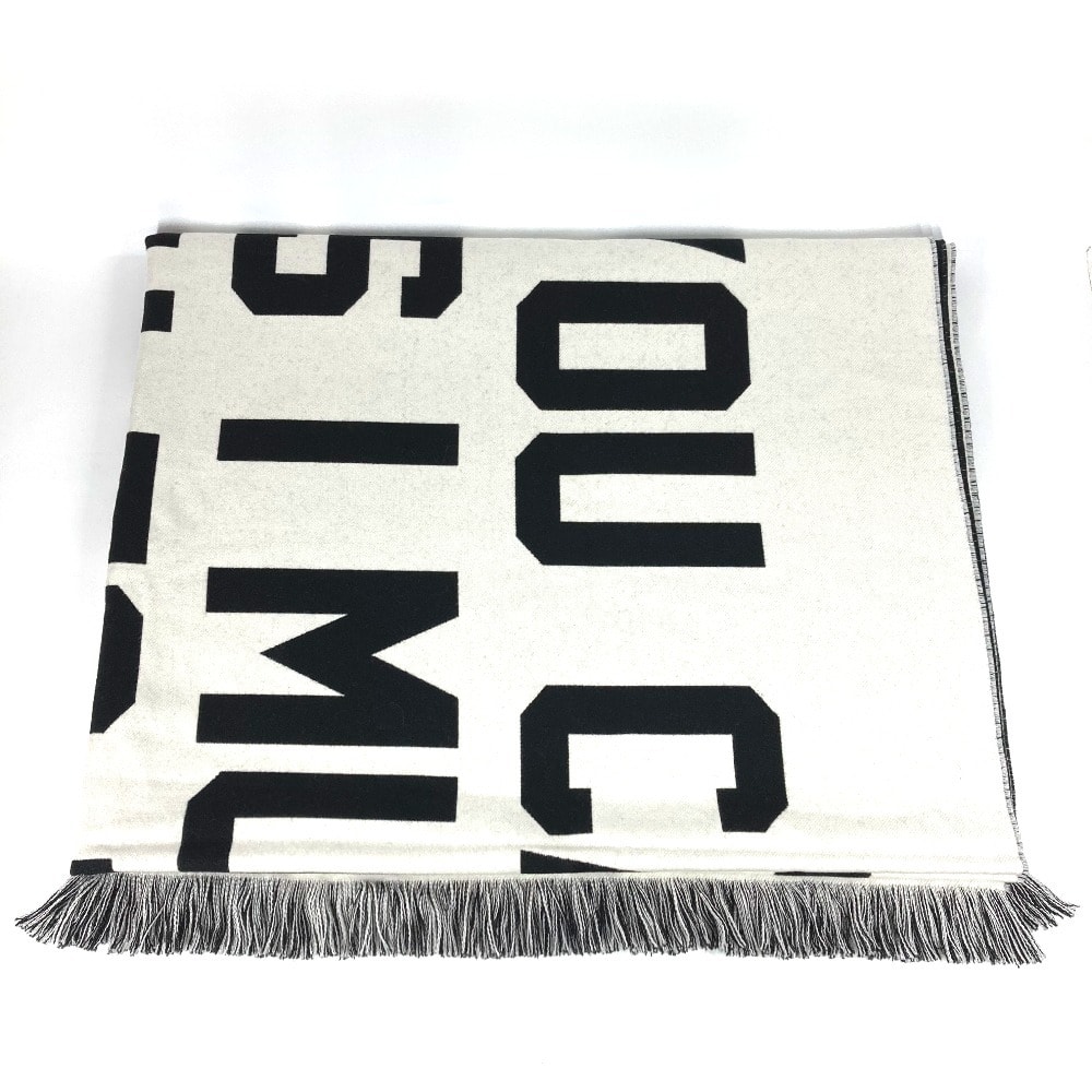 ディオール Dior Dior x Cactus Jack Blanket 28Z0006A0663 カクタスジャック フリンジ インテリア ひざかけ 毛布 バイカラー ブランケット ウール ホワイト