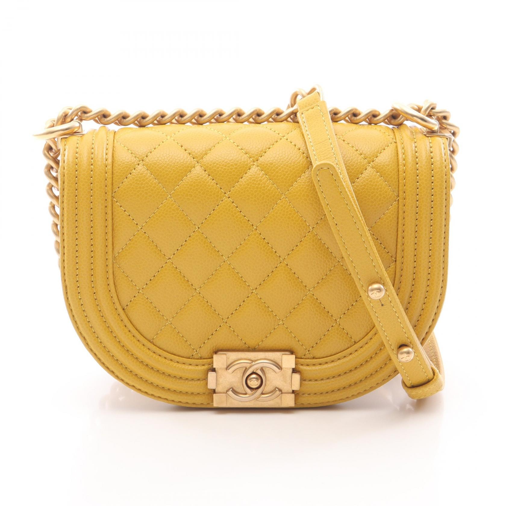 シャネル CHANEL ボーイシャネル スモール ショルダーバッグ バッグ キャビアスキン(グレインドカーフ) レディース ブラウン系 AS3350 【中古】