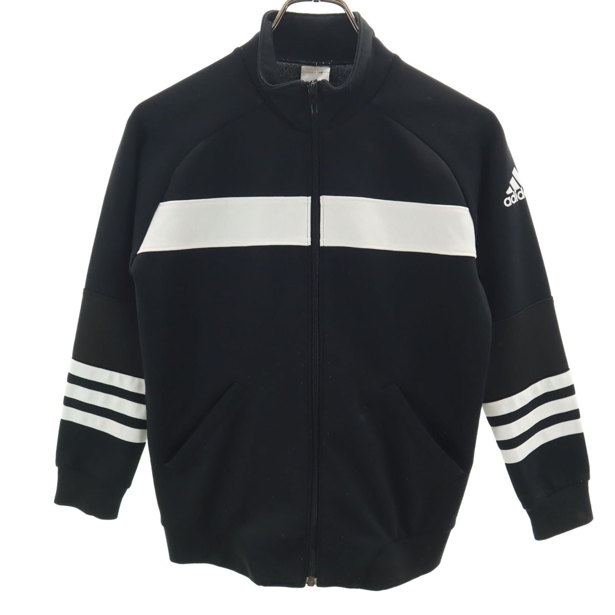adidas アディダス トラックジャケット 150 ブラック ジャージ