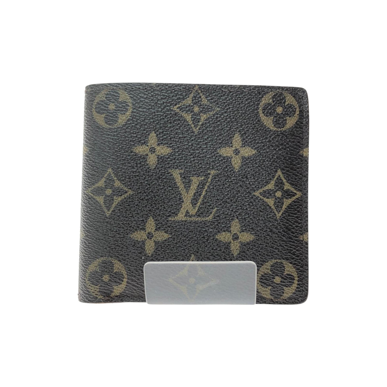 ▼▼LOUIS VUITTON ルイヴィトン メンズ 二つ折り財布 モノグラム ポルトフォイユ マルコ M61675 ブラウン