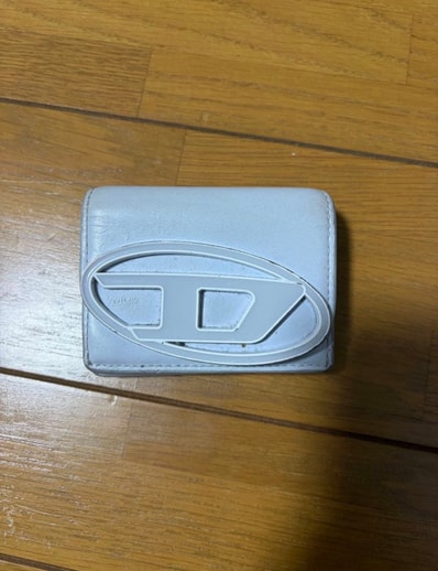 Diesel 1dr Tri Fold Coin XS Ii Wallet In Pastel Leather "Light Blue"