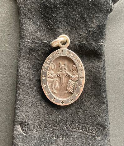 Chrome Hearts Oval Angel Medal Charm "Silver"