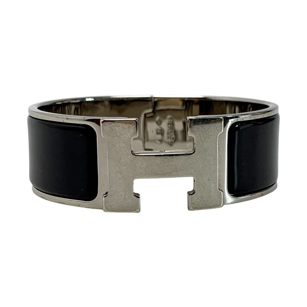 HERMES エルメス メタル ブラック Hバングル