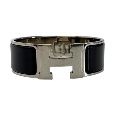 HERMES エルメス メタル ブラック Hバングル
