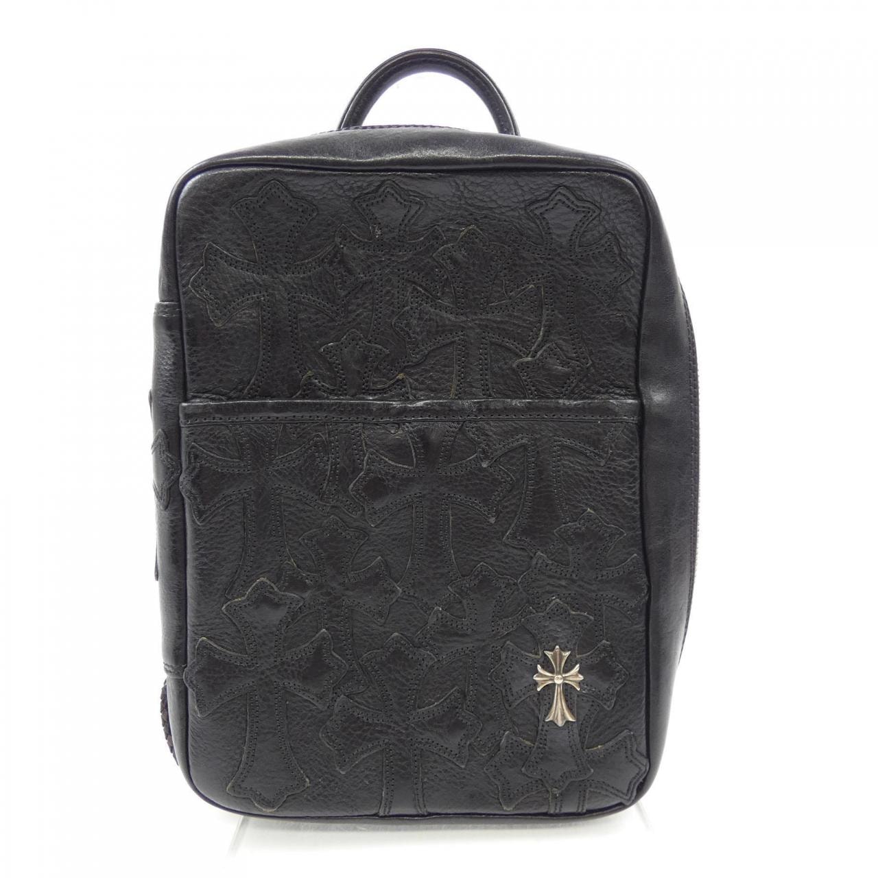 Chrome Hearts Everyday Carry Cemetery Cross Patch Leather Handbag "Black"