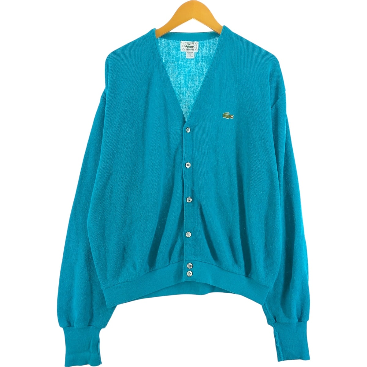 古着 80~90年代 ラコステ LACOSTE IZOD アクリルニットカーディガン USA製 メンズXL相当 ヴィンテージ/eaa492771