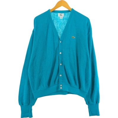 古着 80~90年代 ラコステ LACOSTE IZOD アクリルニットカーディガン USA製 メンズXL相当 ヴィンテージ/eaa492771