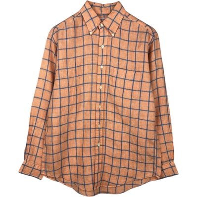古着 ブルックスブラザーズ Brooks Brothers Est.1818 チェック柄 長袖 ボタンダウンシャツ メンズM相当/eaa495583
