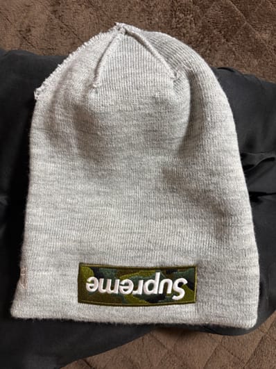 Supreme New Era Box Logo Beanie "Heather Grey" (23FW)