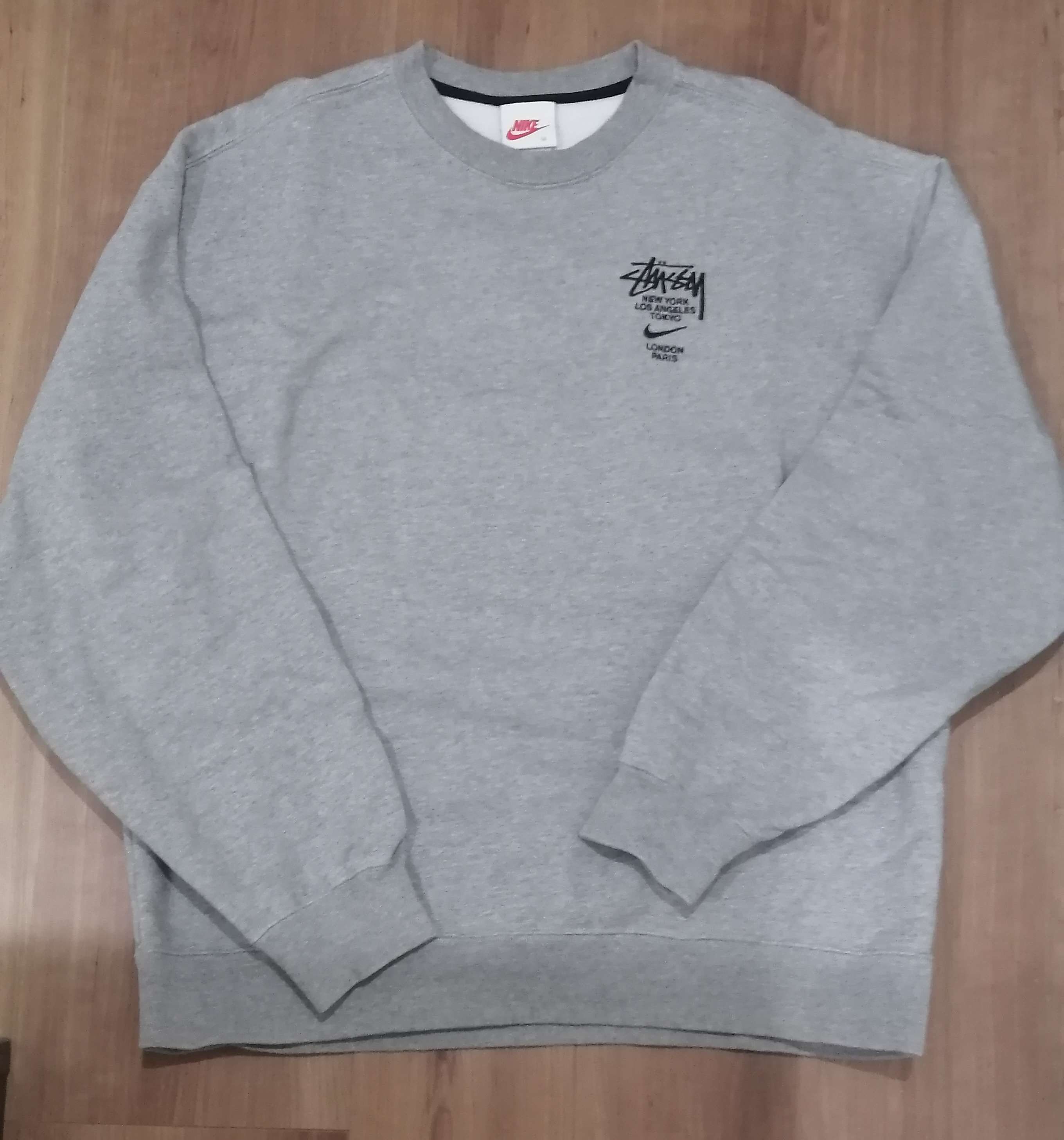 Nike x Stussy International Crewneck Sweatshirt (US Size) "Grey" DC4198-050