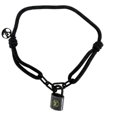 LOUIS VUITTON ルイヴィトン ブレスレット ブラスレ ロックイット アクセサリー ヴァージル・アブロー チタン Q05270 ブラック 黒 メンズ 約3g 美品【中古品】