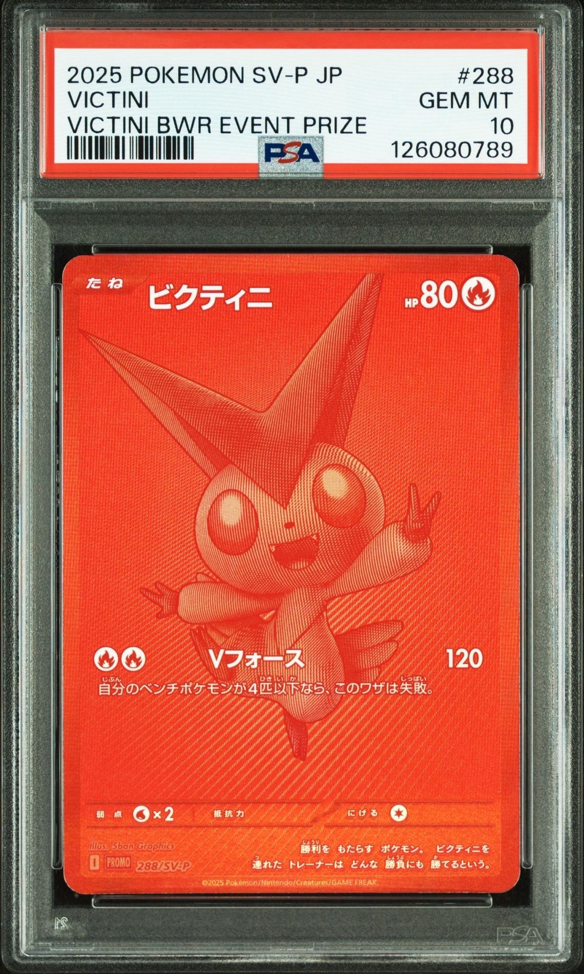 ビクティニ P [SV-P 288](プロモーションカード「ビクティニBWR争奪戦 上位賞 / おうちでブラックボルト・ホワイトフレア デッキ構築戦キャンペーン)