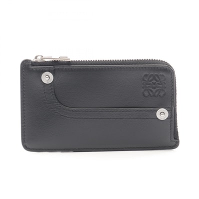 ロエベ LOEWE パンタ コインカードホルダー コインケース 財布 レザー レディース ブラック系 C643Z40XAK1100 【新品】