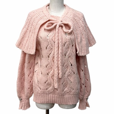 極美品 シャネル ニット ピンク レディース 40 21B P71442