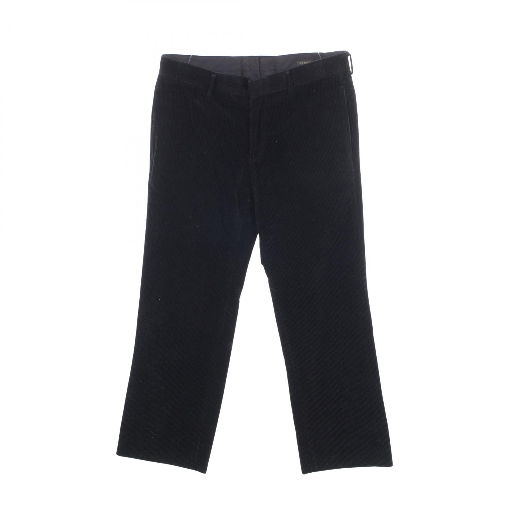 コモリ COMOLI コーデュロイ パイプドステム パンツ 衣料品 ボトムス コットン メンズ ブラック系 A03-03013 【中古】