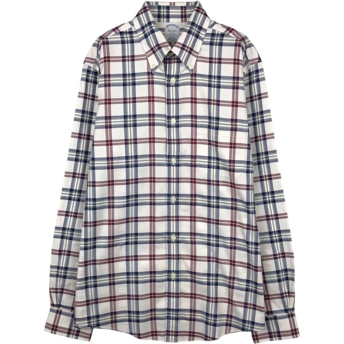 古着 ブルックスブラザーズ Brooks Brothers Est.1818 REGENT 長袖 ボタンダウンチェックシャツ メンズM相当/eaa652111