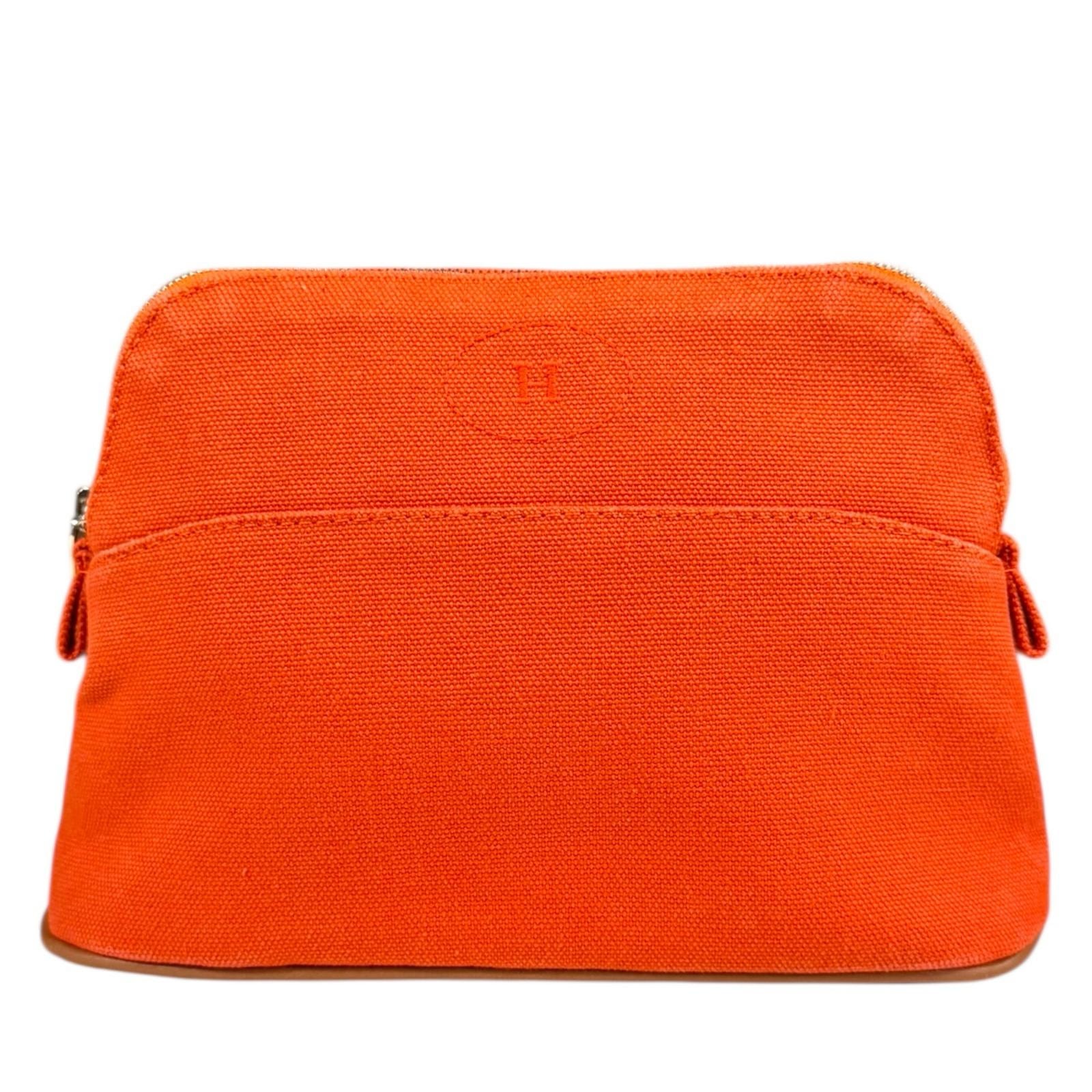 エルメス ボリードポーチミニ コスメポーチ ポーチ コットンキャンバス H103773 レディース HERMES  中古