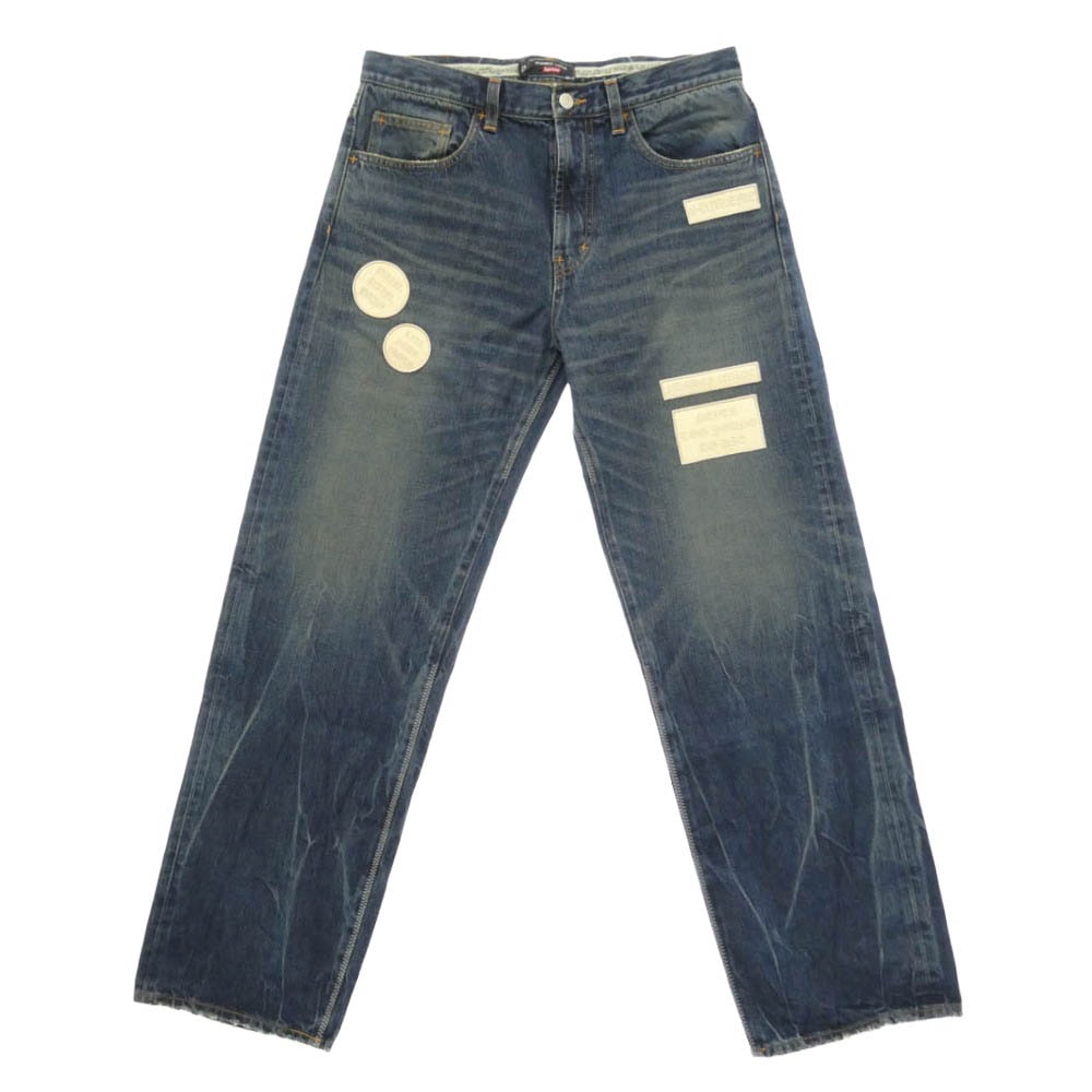 Supreme NUMBER(N)INE ナンバーナイン 25AW x Number (N)ine ナンバーナイン Patches Loose Fit Jean ダメージウォッシュ加工 パッチ ルーズフィット ジーンズ デニムパンツ 【極上美品】【中古】