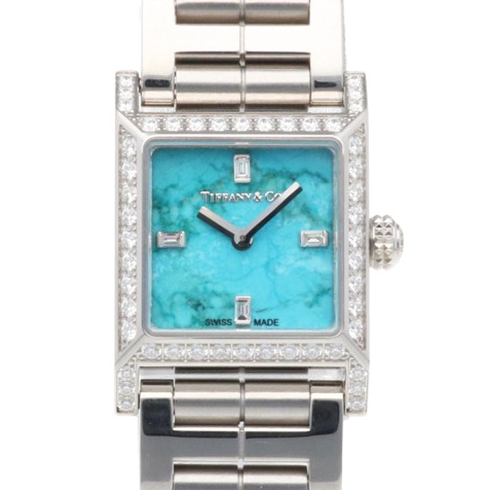 ティファニー 1837 メイカーズ ターコイズ 腕時計 時計 ステンレススチール 1387 クオーツ レディース 1年保証 TIFFANY&Co.  中古