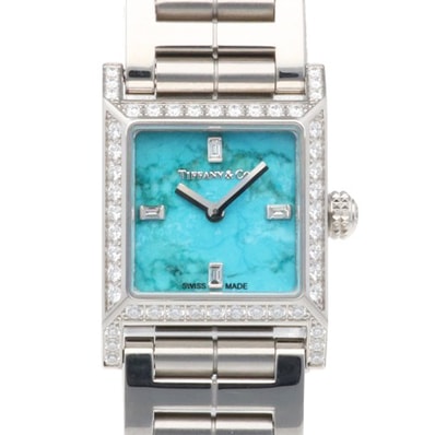 ティファニー 1837 メイカーズ ターコイズ 腕時計 時計 ステンレススチール 1387 クオーツ レディース 1年保証 TIFFANY&Co. 中古