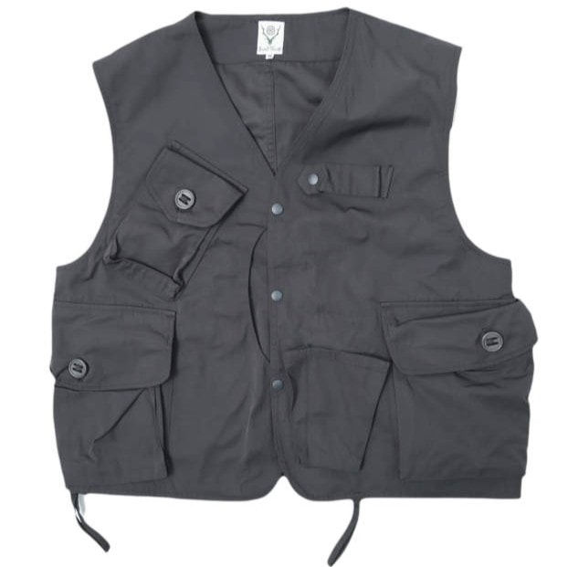 South2 West8 サウスツーウェストエイト S2W8 日本製 Tenkara Vest - Poly Gabardine テンカラベスト ポリギャバジン NS704 M CHARCOAL ジレ トップス g28377