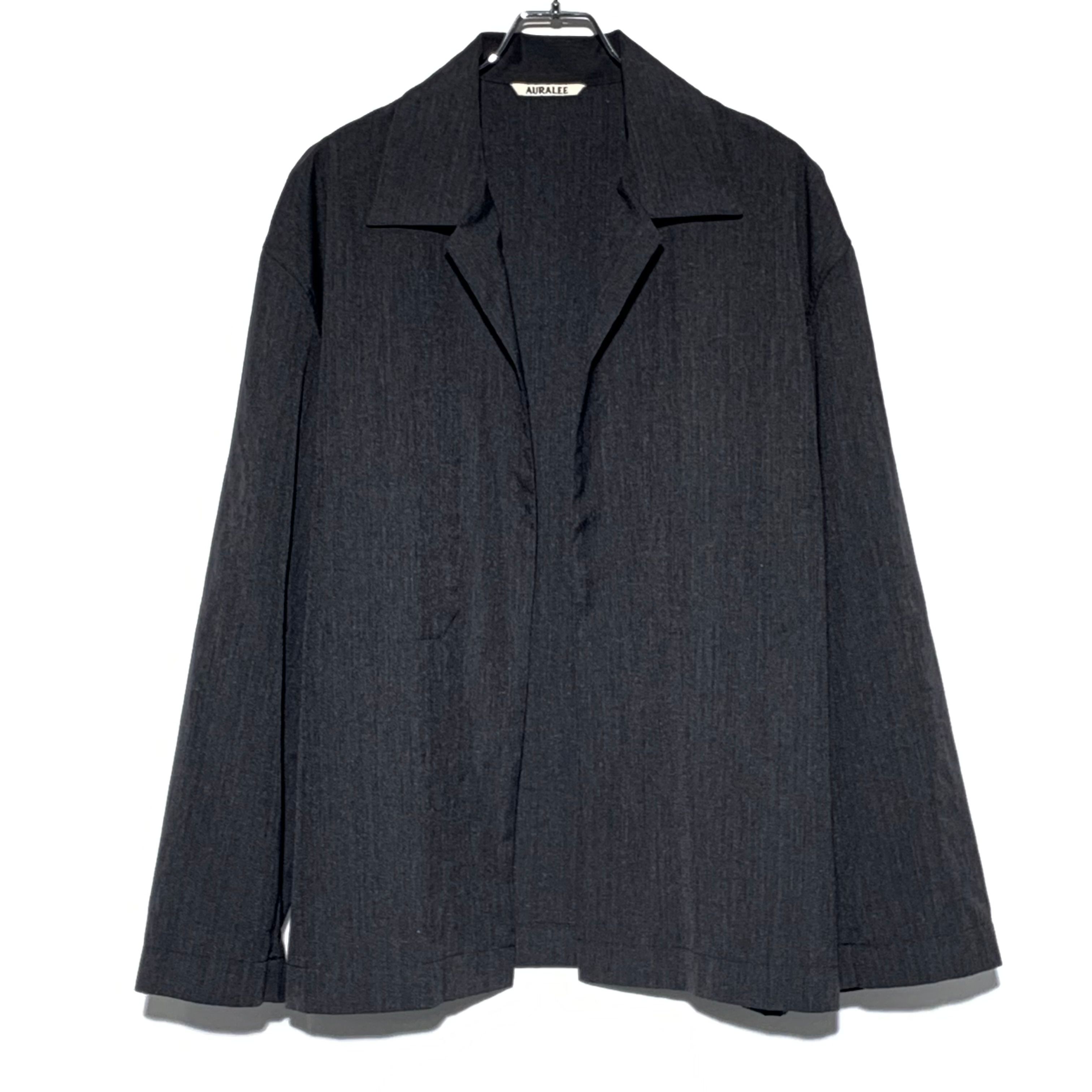 AURALEE 20SS Wool Silk Tropical Shirts Jacket "Charcoal Black"