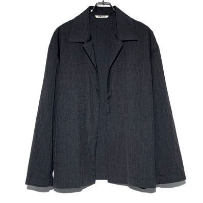 AURALEE 20SS Wool Silk Tropical Shirts Jacket "Charcoal Black"