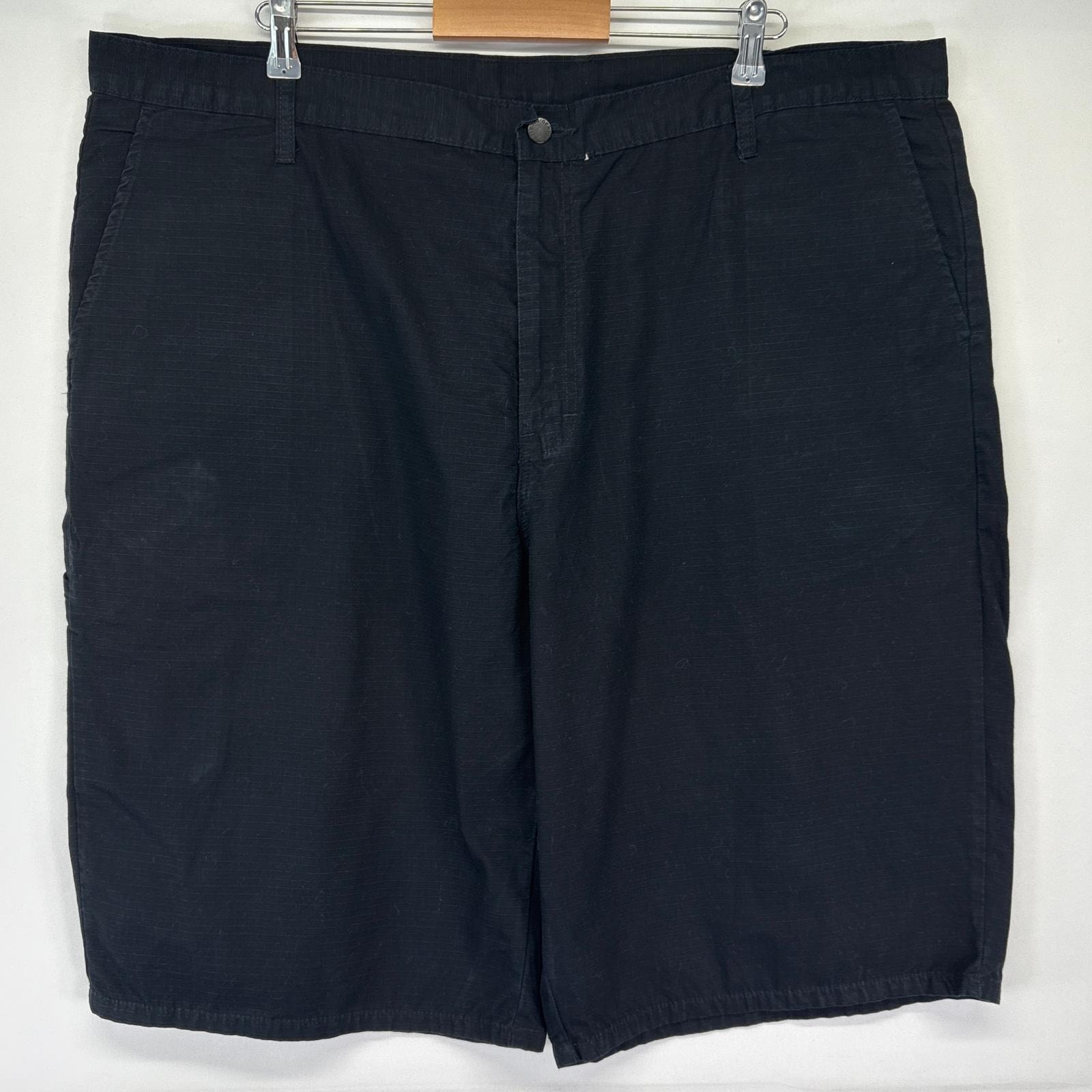 古着 ディッキーズ Dickies ショートパンツ ハーフ 半ズボン 短パン 大きいサイズ リップストップ ワンポイントロゴ  ブラック メンズ