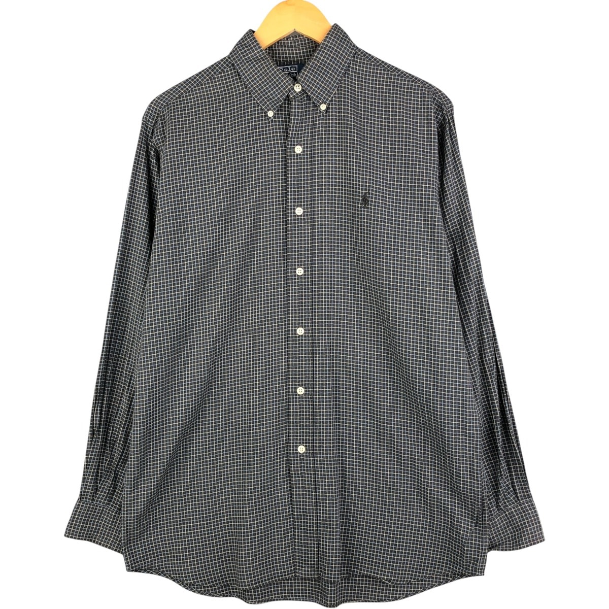 古着 ラルフローレン Ralph Lauren POLO by Ralph Lauren ELLINGTON 長袖 ボタンダウンチェックシャツ メンズM相当/eaa590757