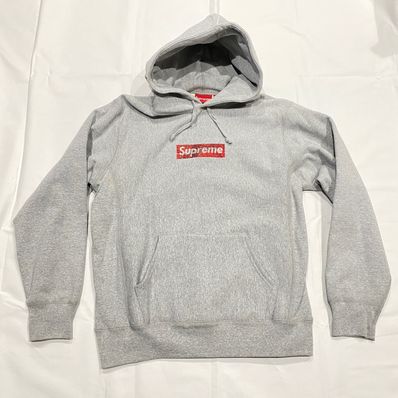 Supreme / Swarovski® Box Logo Hooded Sweeatshirt "Grey"