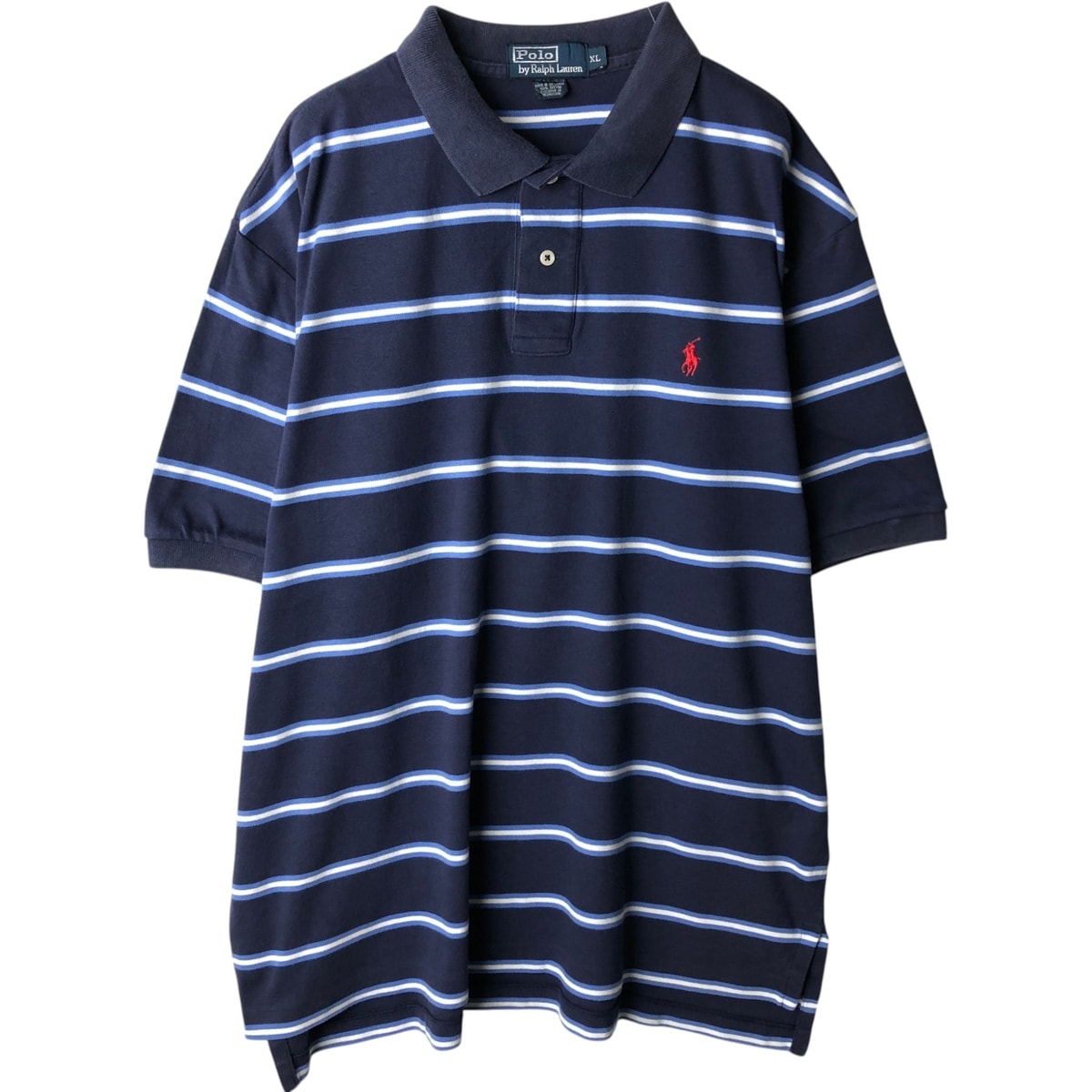 古着 ラルフローレン Ralph Lauren POLO by Ralph Lauren 半袖 ボーダー ポロシャツ メンズXL相当/eaa637479