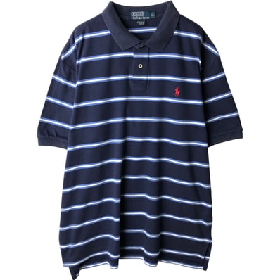 古着 ラルフローレン Ralph Lauren POLO by Ralph Lauren 半袖 ボーダー ポロシャツ メンズXL相当/eaa637479