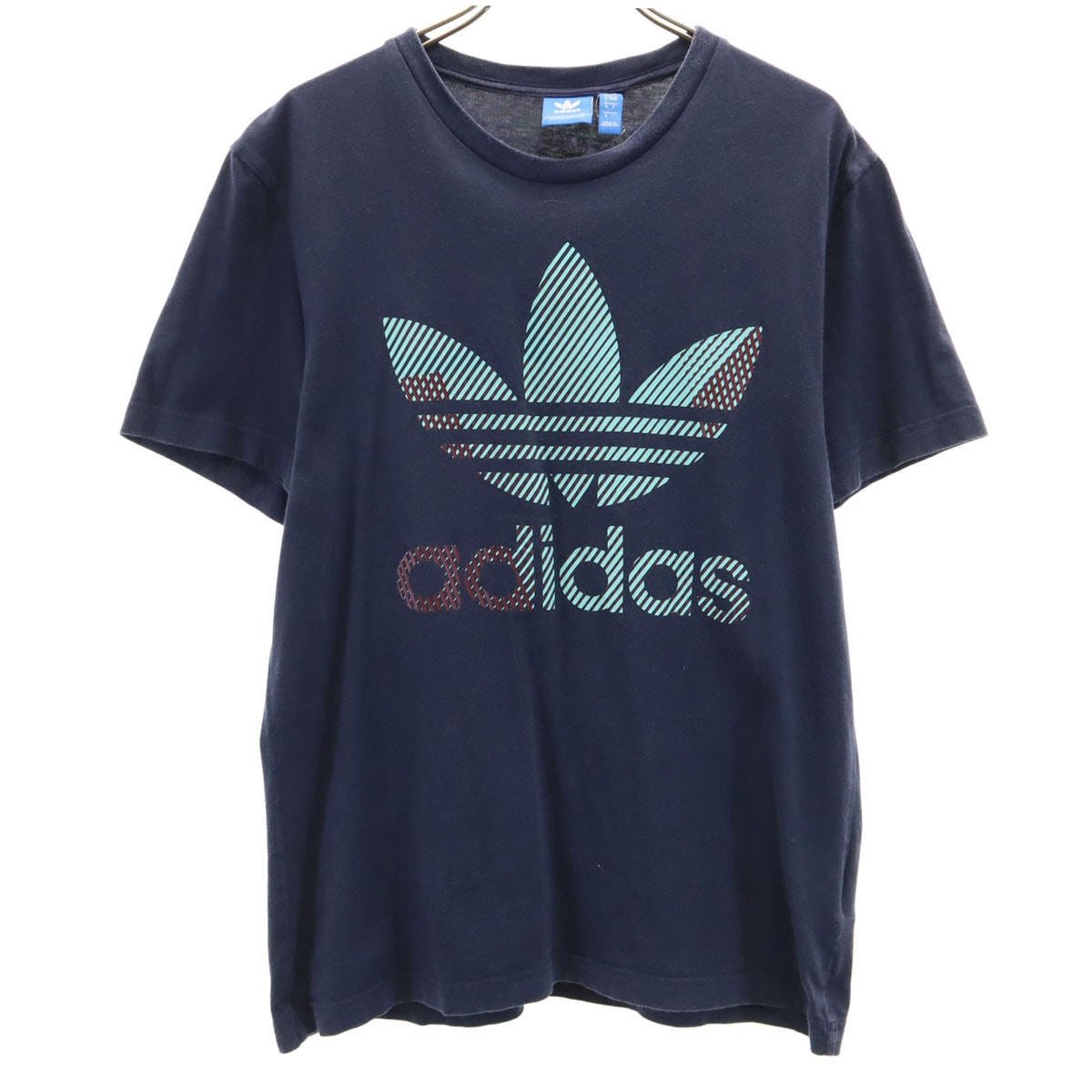 adidas Originals アディダスオリジナルス トレフォイルロゴ 半袖 Tシャツ L ネイビー