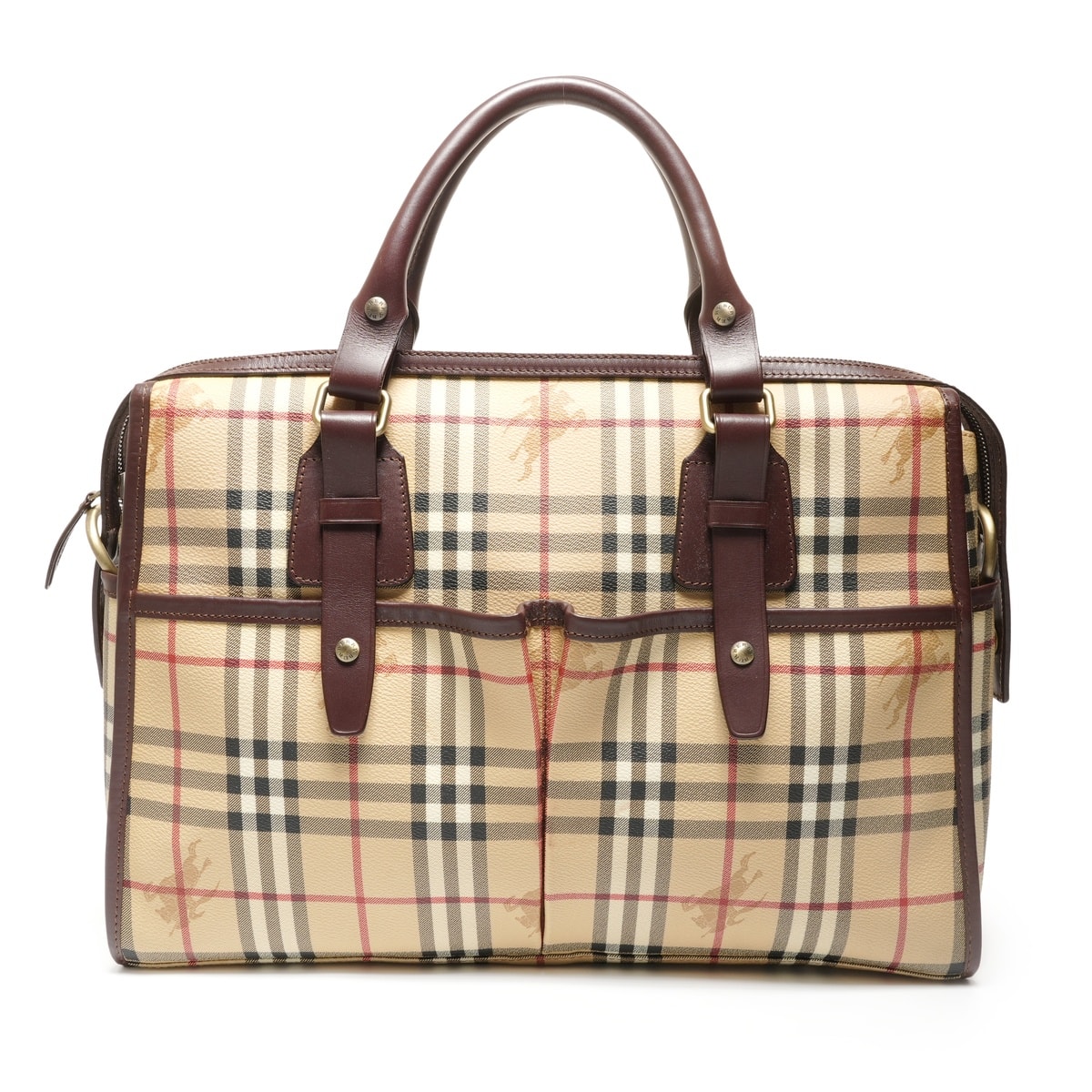 C (やや傷や汚れあり)】バーバリー BURBERRY ノバチェック PVC