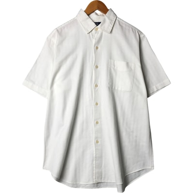 古着 ラルフローレン Ralph Lauren POLO by Ralph Lauren CLASSIC FIT ヘリンボーン 半袖 コットンシャツ メンズL相当/eaa576756