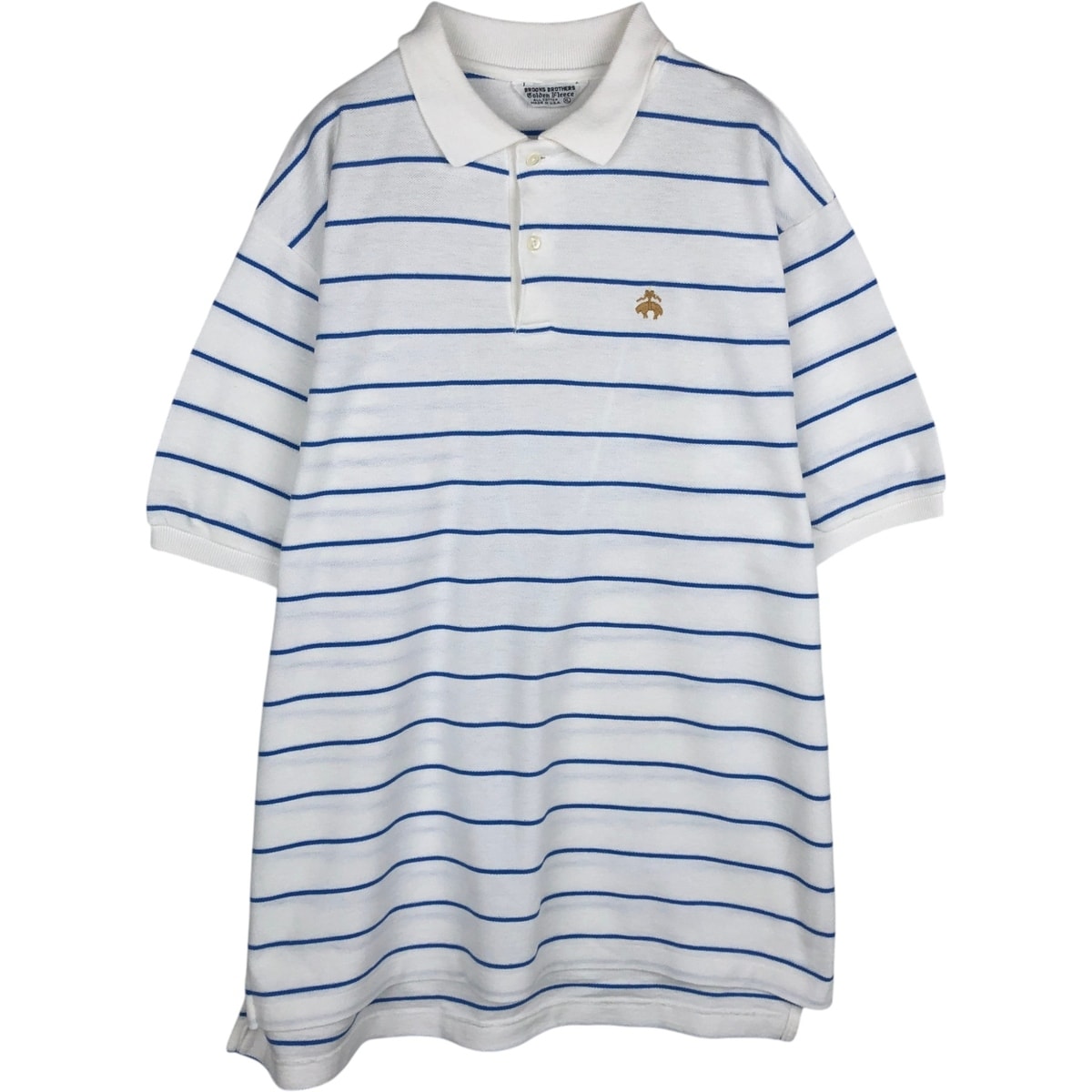 古着 ブルックスブラザーズ Brooks Brothers Golden Fleece 半袖 ボーダー ポロシャツ USA製 メンズXL相当/eaa635118