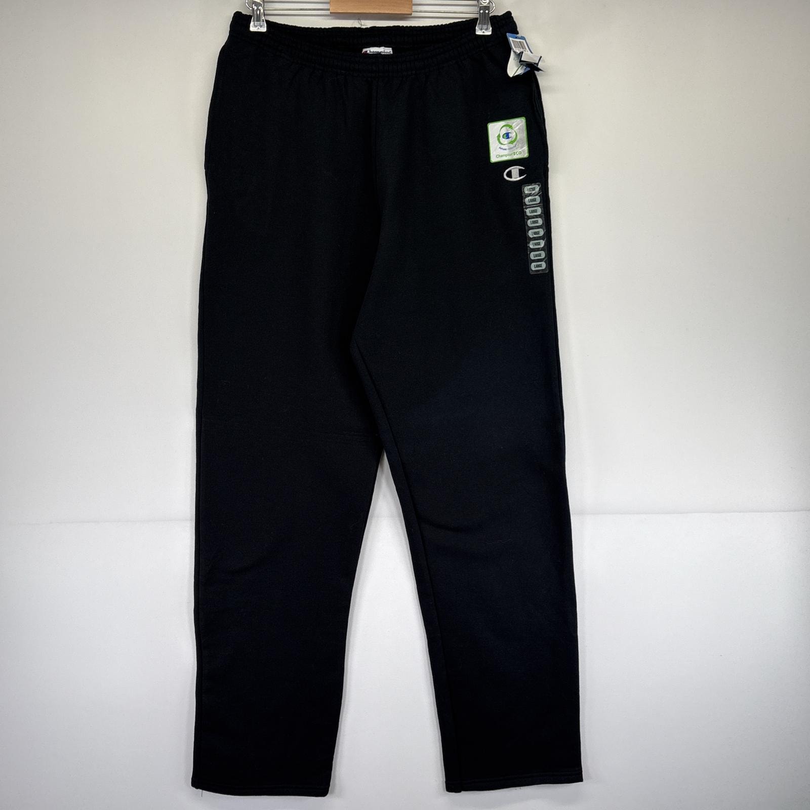 古着 チャンピオン Champion イージーパンツ スウェットパンツ ワンポイントロゴ ジョガーパンツ タグ付き 長ズボン L  ブラック メンズ